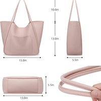 Large Vegan Leather Tote Bag