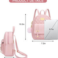 Quilted Mini Backpack Purse (White)