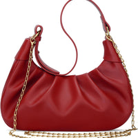 Crescent Ruched Shoulder Bag