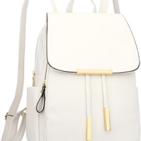 Quilted Leather Backpack Purse