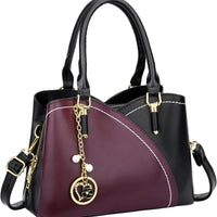 Triple-Compartment Satchel Handbag