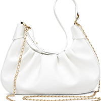 Crescent Ruched Shoulder Bag