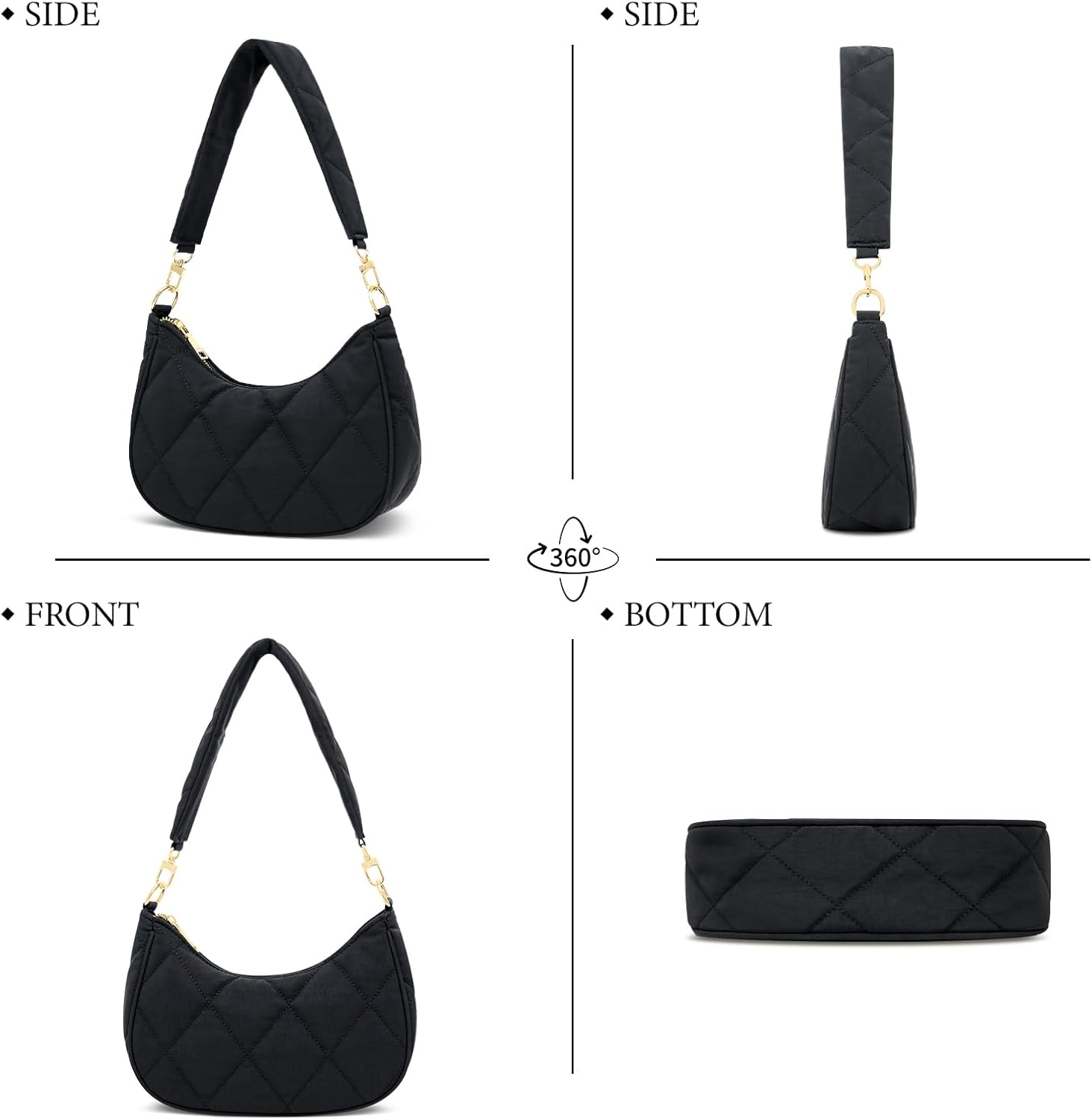 Retro Underarm Hobo Purse