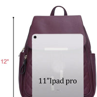 Quilted Leather Backpack Purse