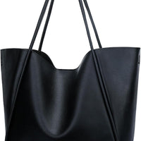 Large Vegan Leather Tote Bag