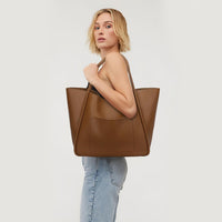 Large Vegan Leather Tote Bag