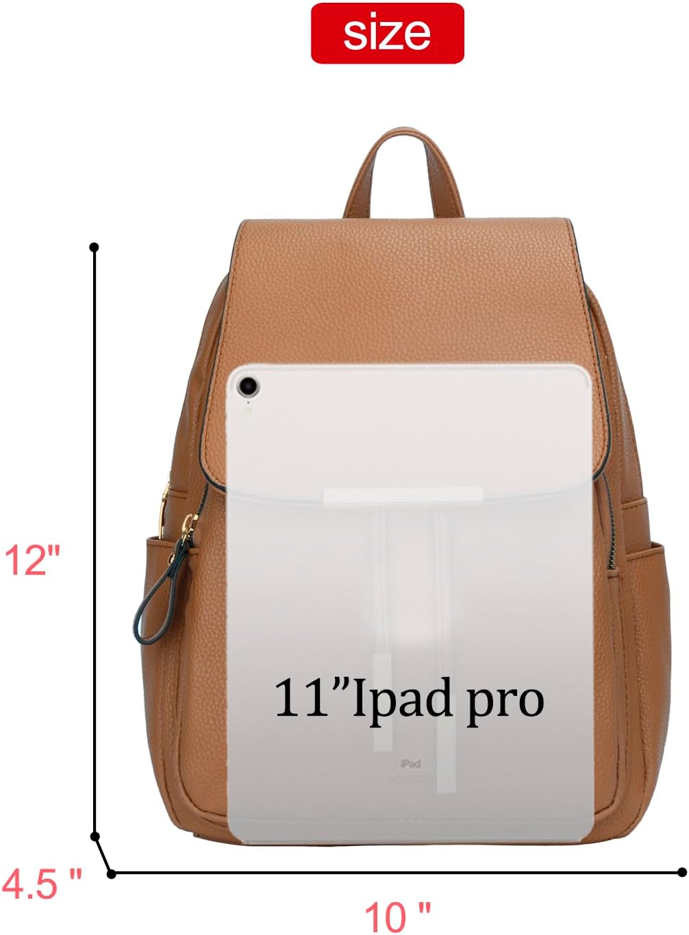 Quilted Leather Backpack Purse