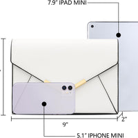 Faux Leather Envelope Clutch