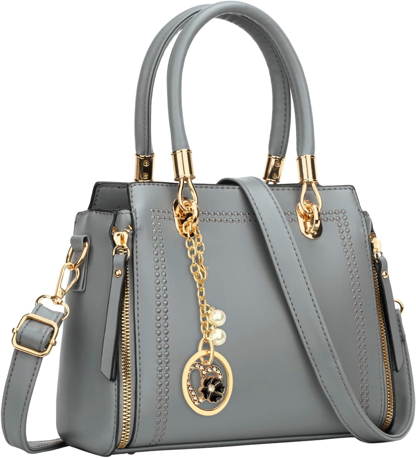 Vegan Leather Satchel Handbag
