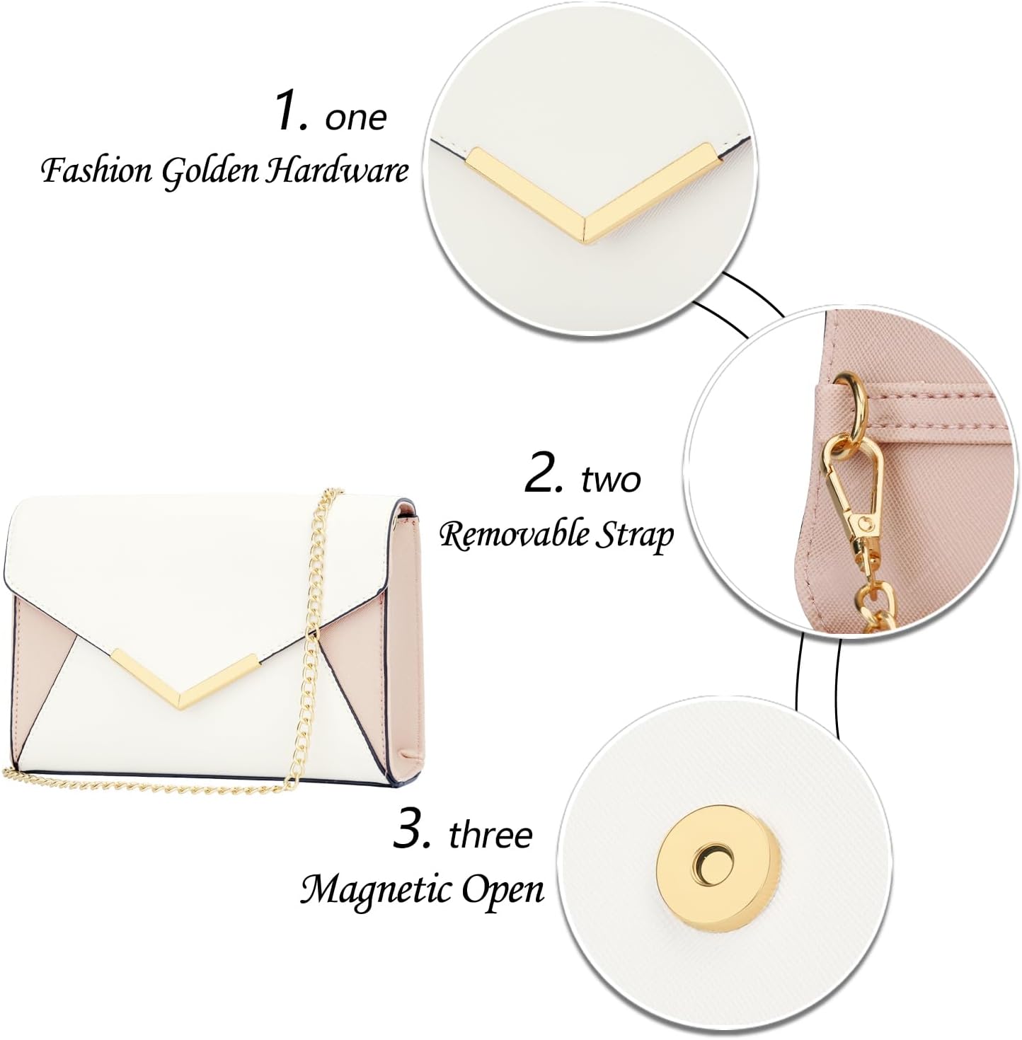 Faux Leather Envelope Clutch