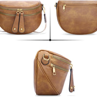 Trendy Leather Sling Crossbody Bag