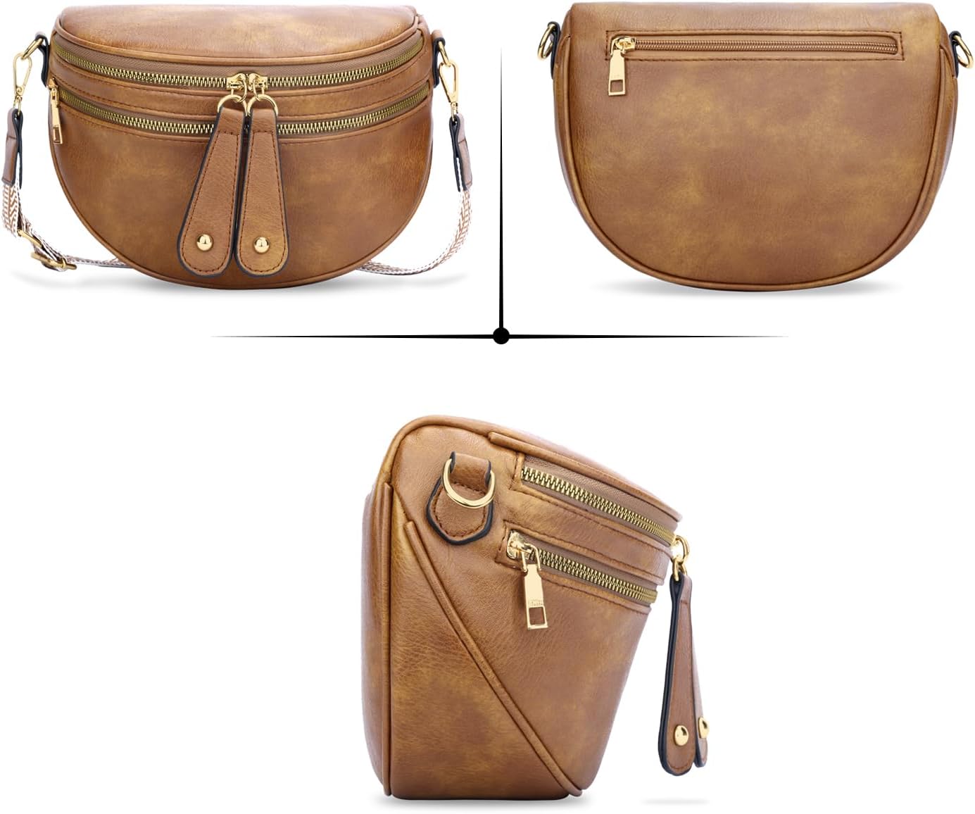 Trendy Leather Sling Crossbody Bag