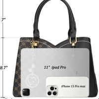 Triple-Compartment Satchel Handbag