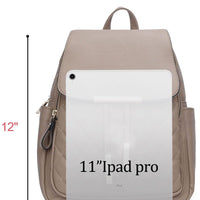 Quilted Leather Backpack Purse