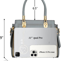 Vegan Leather Satchel Handbag