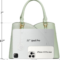 Triple-Compartment Satchel Handbag