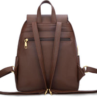 Quilted Leather Backpack Purse