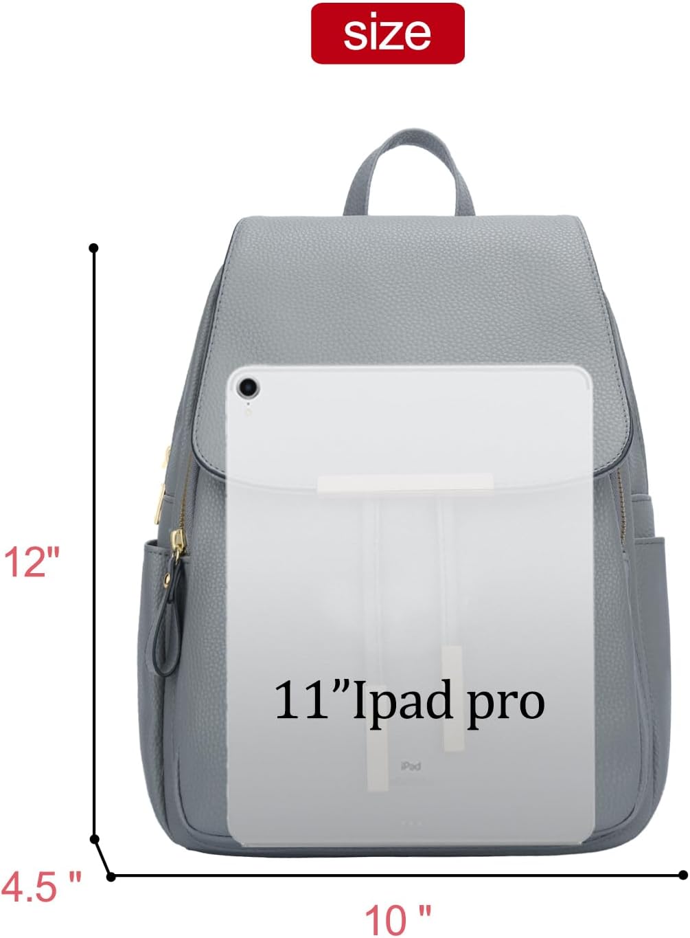 Quilted Leather Backpack Purse