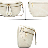 Trendy Leather Sling Crossbody Bag