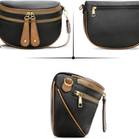 Trendy Leather Sling Crossbody Bag