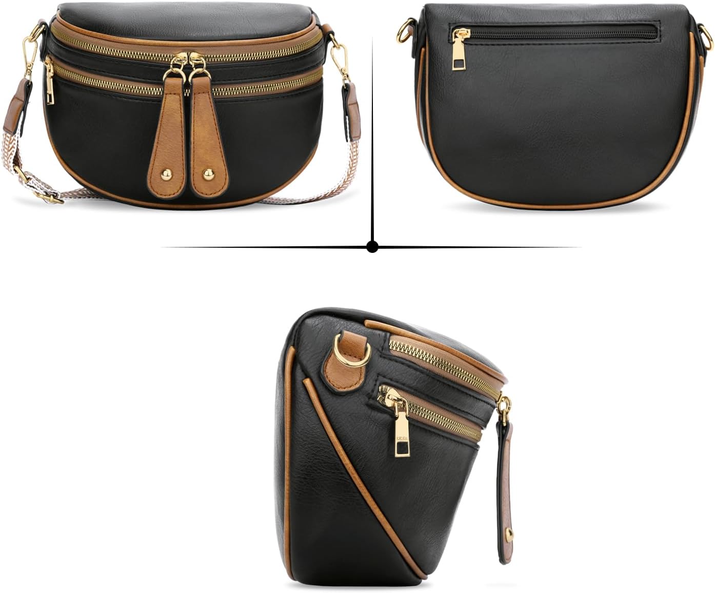 Trendy Leather Sling Crossbody Bag