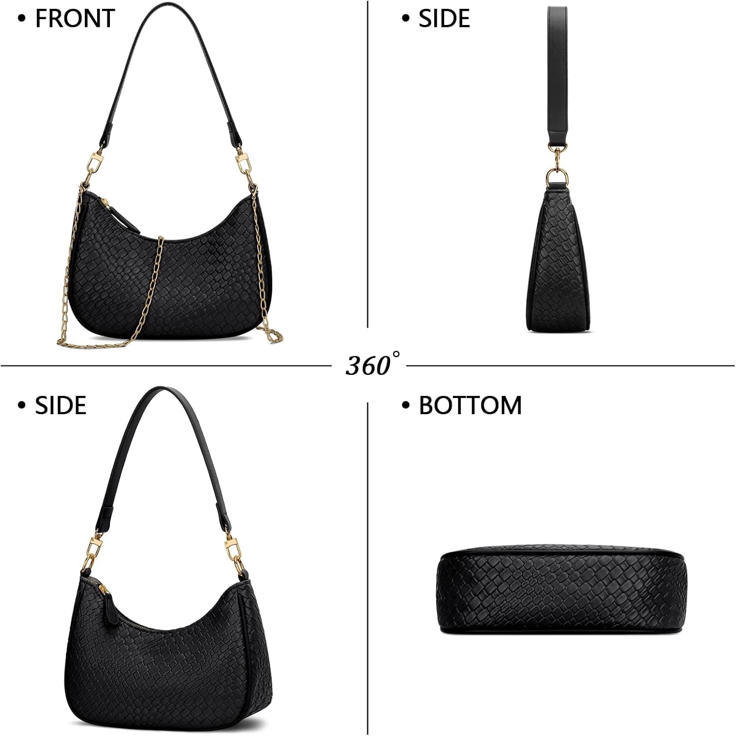 Retro Underarm Hobo Purse