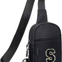 Girls Initial Sling Crossbody Bag
