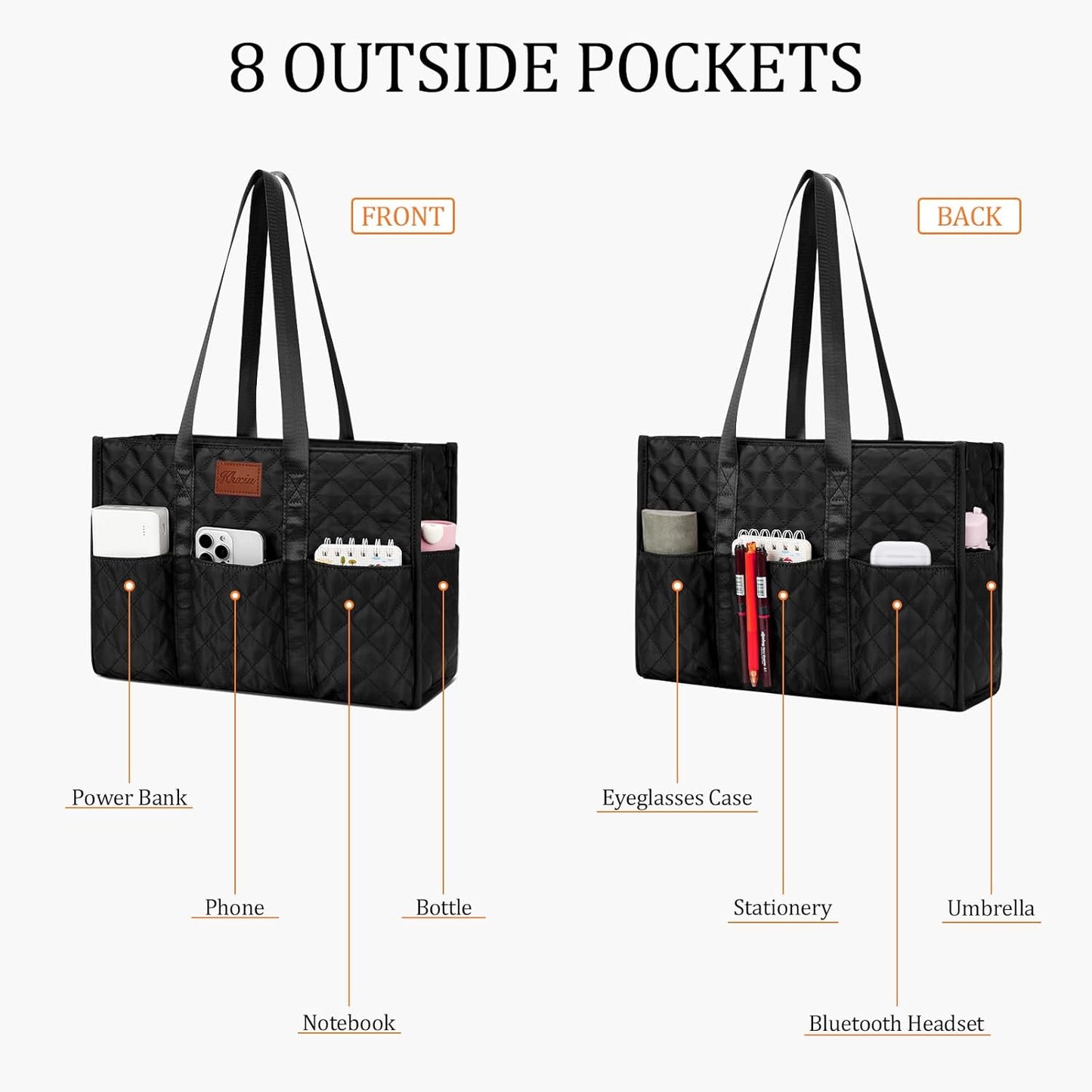 Large Water-Resistant Tote Bag