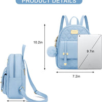 Quilted Mini Backpack Purse (White)