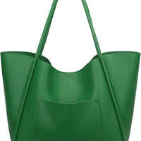 Large Vegan Leather Tote Bag