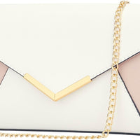 Faux Leather Envelope Clutch