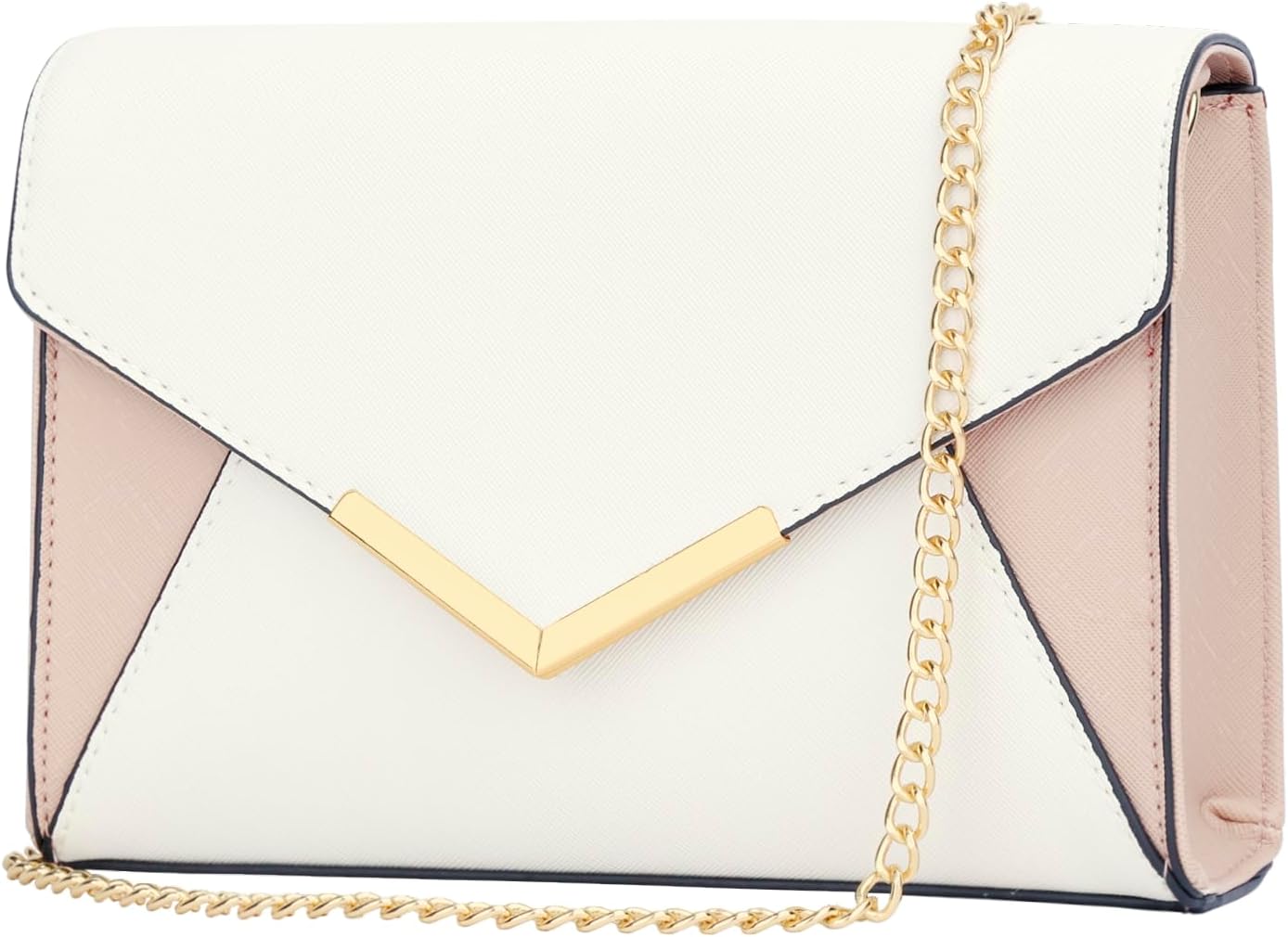 Faux Leather Envelope Clutch