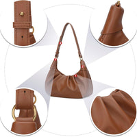 Crescent Ruched Shoulder Bag