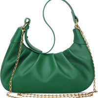 Crescent Ruched Shoulder Bag
