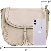 Tassel Flap Saddle Crossbody Bag