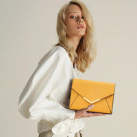 Faux Leather Envelope Clutch
