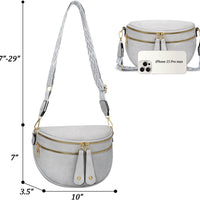 Trendy Leather Sling Crossbody Bag