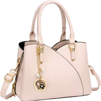 Triple-Compartment Satchel Handbag
