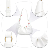 Crescent Ruched Shoulder Bag