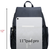 Quilted Leather Backpack Purse