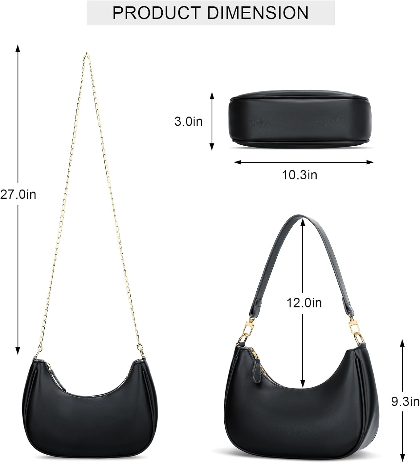 Small Crescent Shoulder Purse