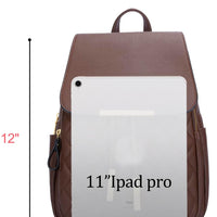 Quilted Leather Backpack Purse