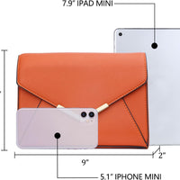 Faux Leather Envelope Clutch