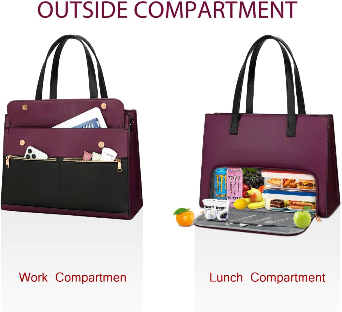 2-in-1 Laptop Lunch Tote Bag