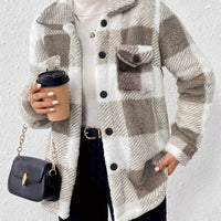 Plush Plaid Winter Coat - High Stretch