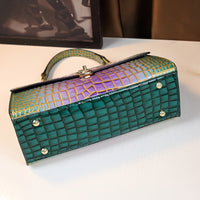 Fashion Yellow Crocodile Pattern Commuter Tote