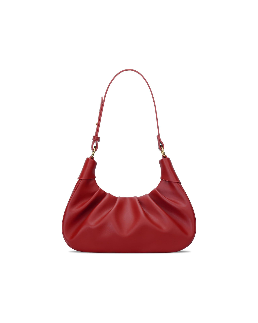Crescent Ruched Shoulder Bag