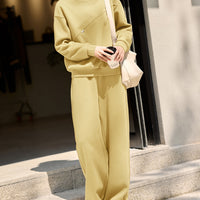 XWI Women's Embroidered Letter Sweatshirt & Pants Set