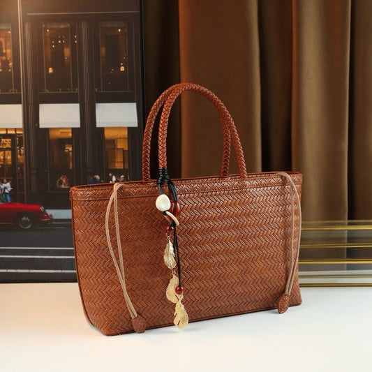 Large Coffee Brown Tote Bag