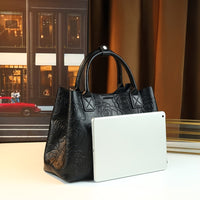 Vintage Rose Embossed Bucket Tote